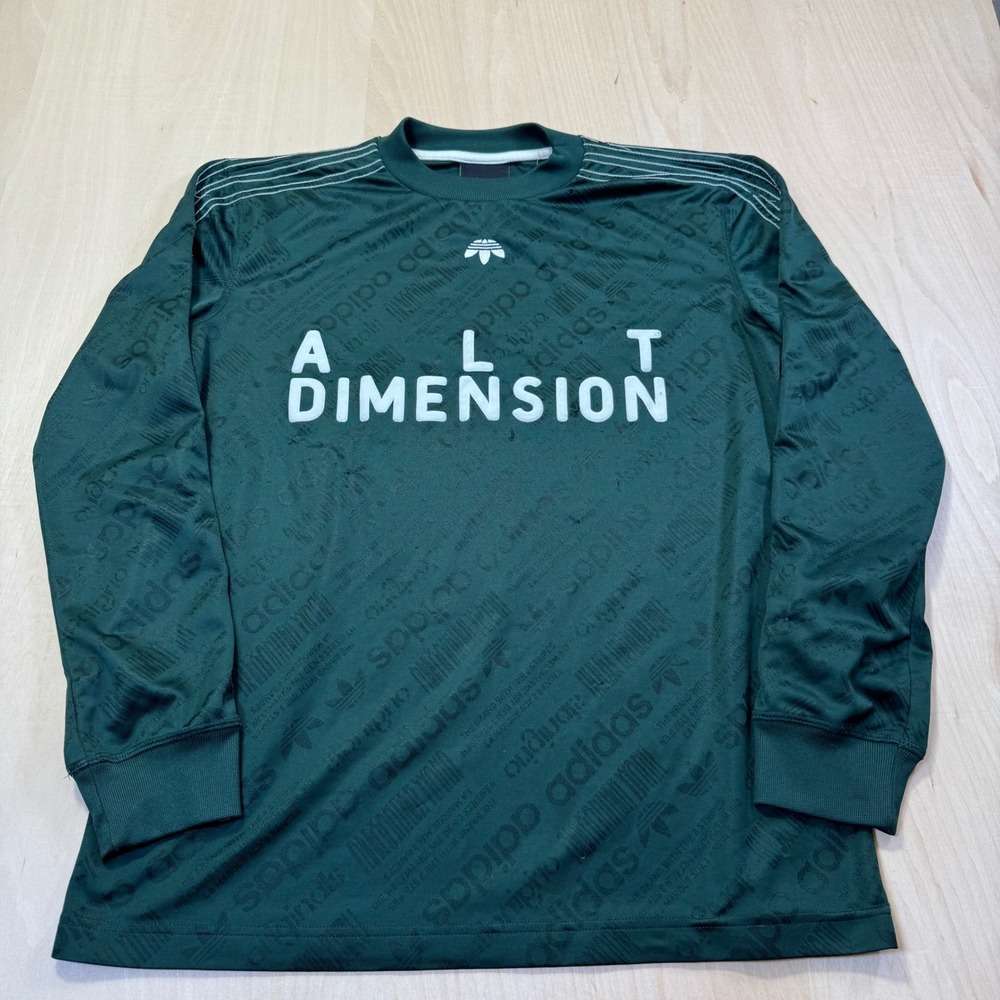 Adidas Alexander Wang‎ Alt Dimension Soccer Jersey Green Long Sleeve Mens L